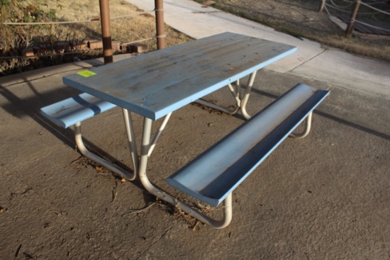72" x 57" x 30" Metal Picnic Table