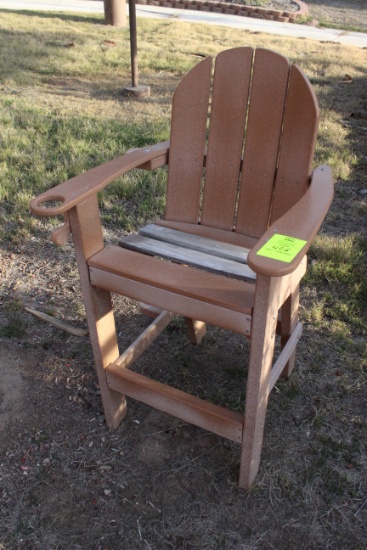 Tall Wooden Deck Chair