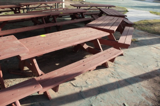 72" x 60" x 27" Wooden Picnic Table
