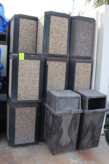 Group Of Trash Can Enclosures