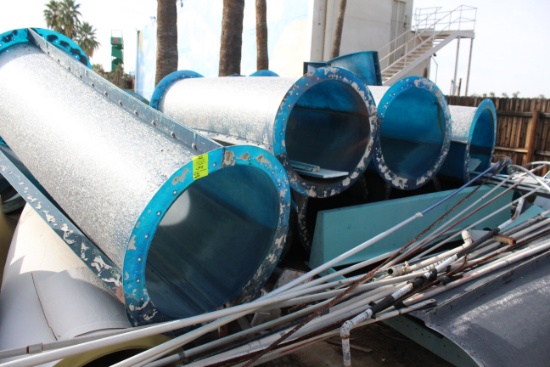 Group Of Fiberglass Slide Parts