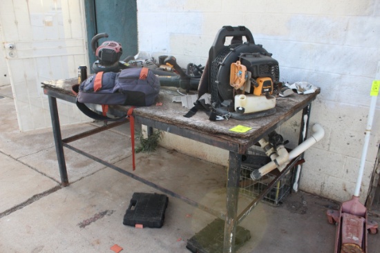 70" Steel Work Table W/ Gas Blowers