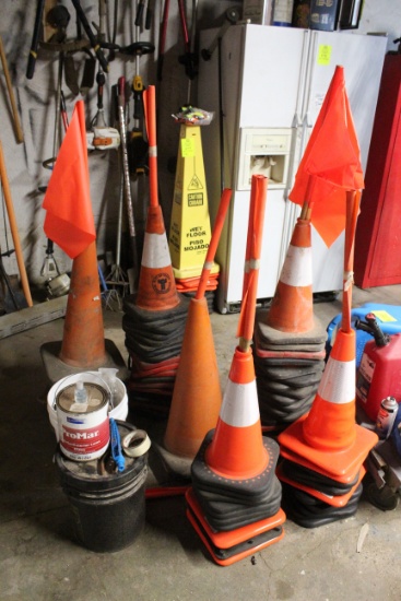 Group Of Assorted Safety Cones