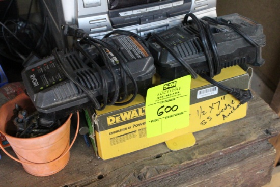 Ryobi Chargers And 7" Wedge Anchors