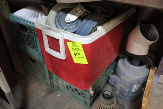 Ice Chest And Crates W/ Contents