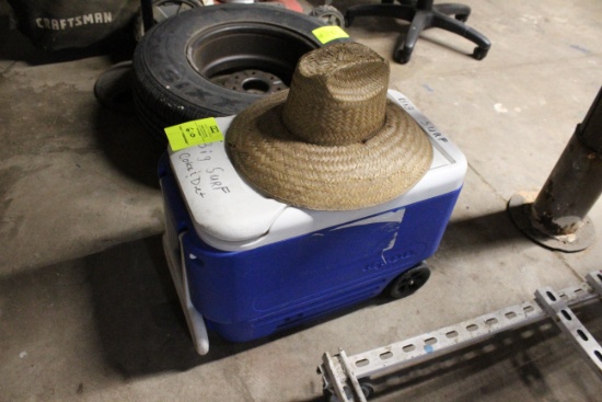 Ice Chest And Sun Hat