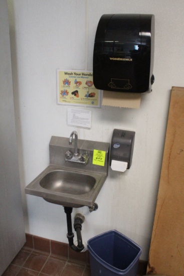 Hand Sink W/ Soap And Paper Towel Dispenser