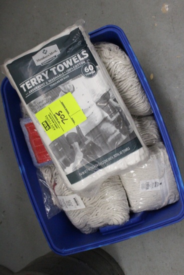 Bin Of Towels And Mop Heads