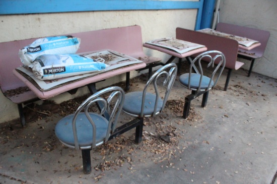 Group Of Weathered Café Seating