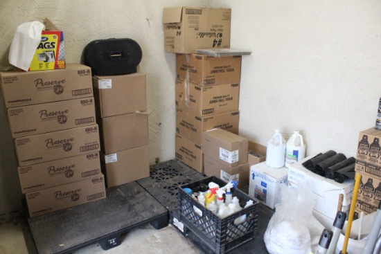 Group Of Janitorial Items