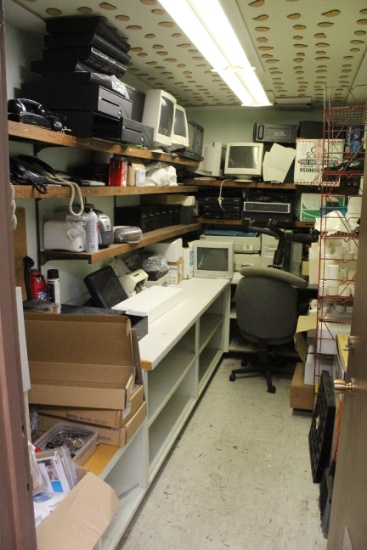 Assorted Electronics In Storage Room