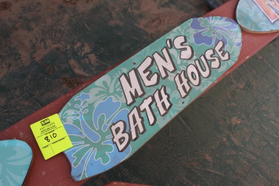 32" Men's Bath House Sign