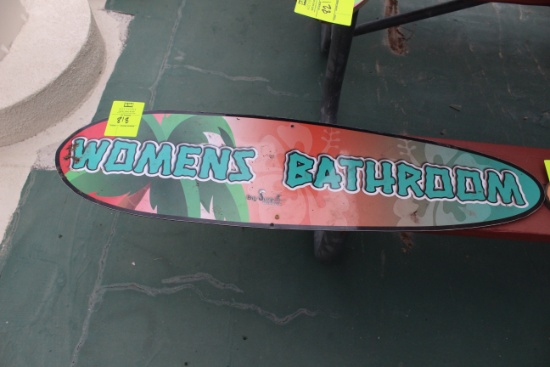 43" Womens Bathroom Sign