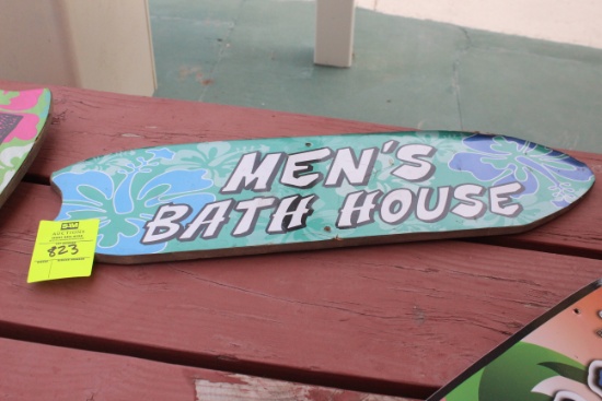 32" Men's Bath House Sign