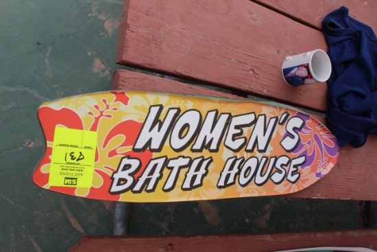 32" Women's Bath House Sign