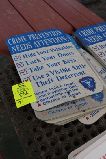 Tempe Police Signs
