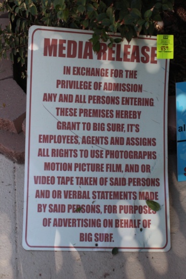 Media Release Sign