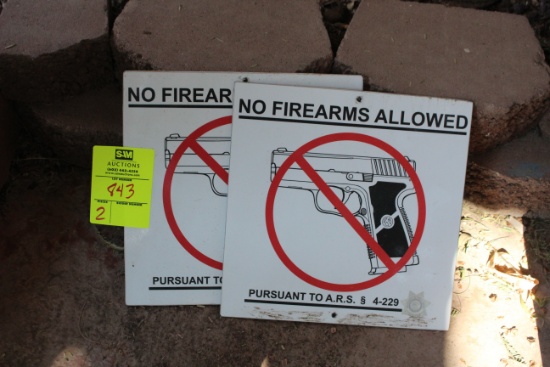 No Firearms Signs