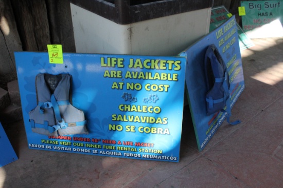 Life Jackets Available Signs