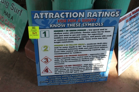 Attraction Rating Sign