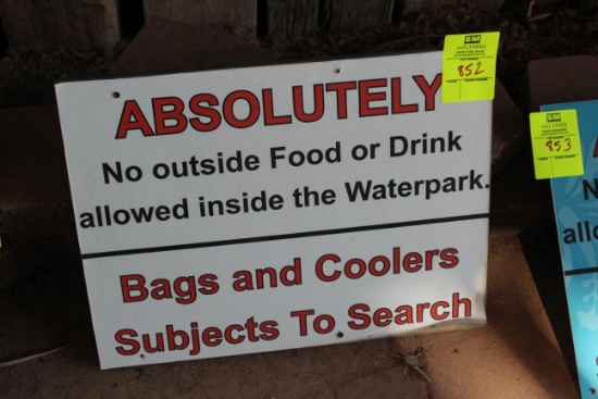 No Outside Food Or Drink Sign