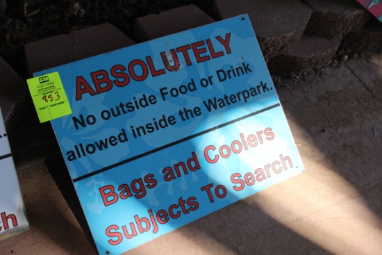 No Outside Food Or Drink Sign