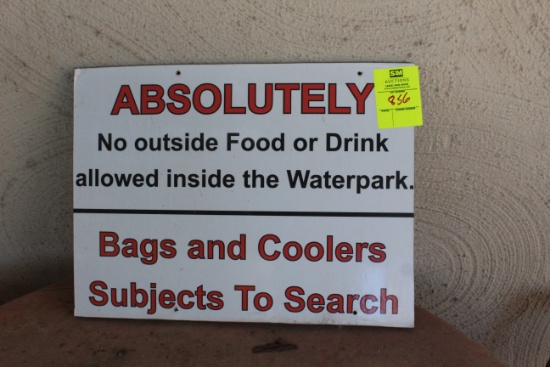 No Outside Food Or Drink Sign