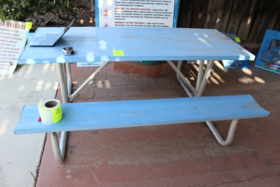 72" x 57" x 30" Metal Picnic Table