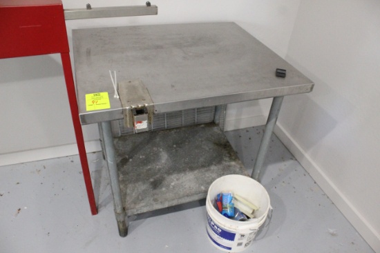 3' Stainless Steel Table W/ Edlund Can Opener Mount