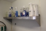 4' Stainless Wall Shelf And Cleaning Solutions