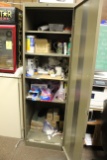 Metal Storage Cabinet W/ Contents