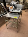 Stainless Table with Metro Table
