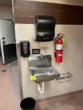 Stainless Hand Sink w/ Paper Towel and Soap Dispenser