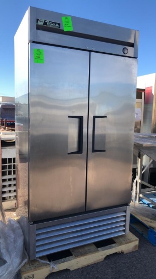 True Two Door Stainless Refrigerator