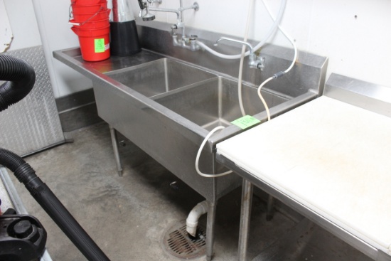 Stainless Steel Two Compartment Sink