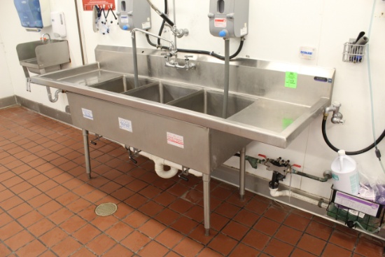 Amtekco Stainless Steel Three Compartment Sink