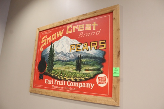 Snow Crest Pears Framed Art