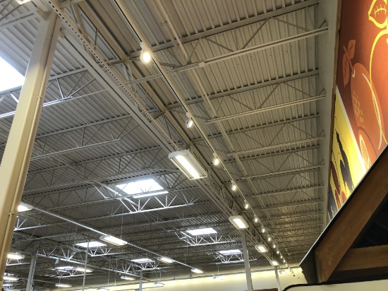 ~ 110' Of Track Lighting Over Produce Cases