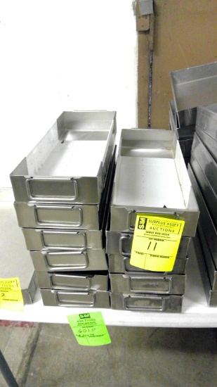 6" x 15" Stainless Bins