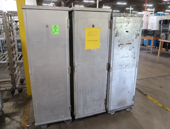 aluminum transport cabinets, on casters