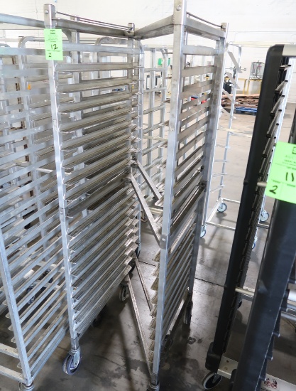 aluminum Z-style tray racks, on casters