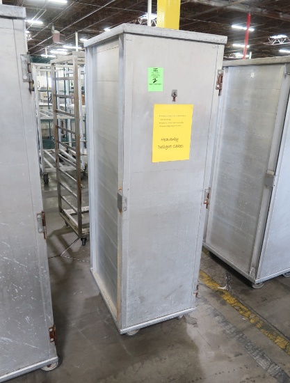aluminum transport cabinet, on casters