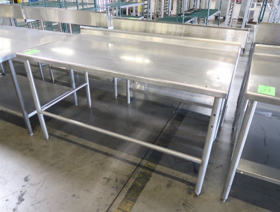 stainless table w/ backsplash & undershelf