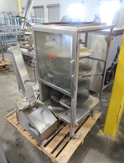 BE&SCO tortilla oven & stand-alone midwedge press