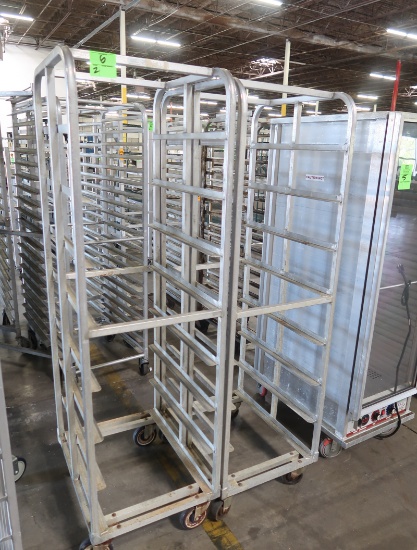 aluminum tub racks, on casters