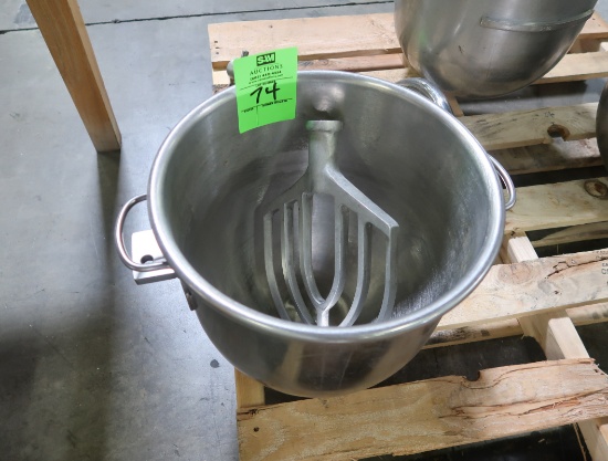 stainless mixing bowl & paddle