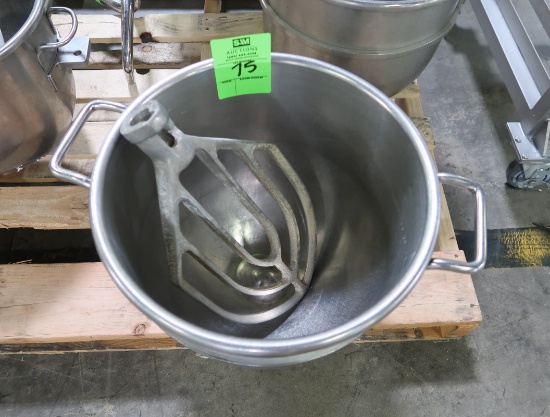 stainless mixing bowl & paddle