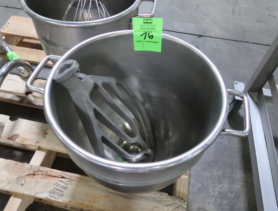 stainless mixing bowl & paddle