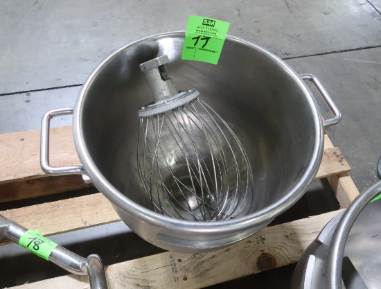stainless mixing bowl & whisk