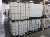 plastic tote containers, 3) in metal cages